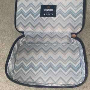 Missoni Brand For Delta Cosmetics Makeup Travel Case Navy‎ Blue